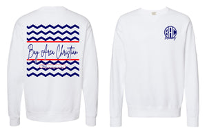 Chevron BACS - White Sweatshirt
